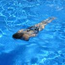 Swimmer in Clean Pool